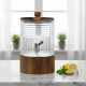 Beverage Dispenser with Wooden Stand 6 L